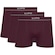Kit de Cuecas Boxer Lupo Microfibra sem Costura - Adulto - 3 Unidades VINHO