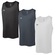 Kit Camiseta Regatas Penalty X com 3 Unidades - Masculina PRETO/CINZA