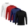 Kit de Camiseta Manga Longa Rony Versátil Térmica Segunda Pele Proteção Solar Uv 50+ - 4 Unidades - Masculina PRETO/AZUL