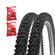Kit de 1 Par de Pneus MTB Kenda Cravo K 816 Aro 26x2.10 + 2 Câmaras Bico Grosso PRETO