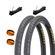 Kit de 1 Par de Pneus Pirelli 700x32 Phantom 29 + 2 Câmaras Bico Fino + 2 Fitas Anti Furo PRETO