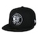 Boné Aba Reta New Era Brooklyn Nets 5950 NBA - Fechado - Adulto PRETO