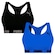 Kit Top Puma Nadador Sem Costura - Feminino - 2 Unidades PRETO/AZUL