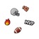 Jibbitz Crocs Football Star - 5 Unidades BRANCO