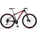Bicicleta Drais 29 - Freio Hidráulico MTB Aluminio - Câmbios Shimano - 24V - Suspensão com Trava PRETO/VERMELHO