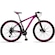 Bicicleta Drais 29 - Freio Hidráulico MTB Aluminio - Câmbios Shimano - 24V - Suspensão com Trava PRETO/ROSA
