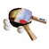 Kit de Tênis de Mesa Klopf Shark com Raquetes e Bolinhas VERMELHO