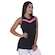 Camiseta Regata Orbis Fitness Recortes - Feminina PRETO/ROSA