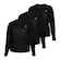 Camiseta Muvin Dry Basic LS Manga Longa FPS50 - Feminino - 3 Unds PRETO