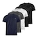 Camiseta Muvin Dry Basic Ss Fps50 - 5 Unidades - Masculina BRANCO/CINZA/PRETO