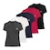 Camiseta Muvin Dry Basic Ss Fps50 - 5 Unidades - Feminina PRETO/ROSA