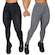 Kit Calça Legging Belmento Básica Cintura Alta - 2 Unidades - Feminina PRETO/CINZA