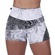 Shorts Orbis Fitness Jacquar degrade Cintura Alta - Feminino BRANCO/PRETO