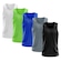 Camiseta Regata Térmica Whats Wear Dry Fit com Proteção Solar UV - Masculina - 5 Unds PRETO/BRANCO