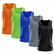 Camiseta Regata Térmica Whats Wear Dry Fit com Proteção Solar UV - Masculina - 5 Unds PRETO/LARANJA