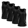 Camiseta Regata Térmica Whats Wear Dry Fit com Proteção Solar UV - Masculina - 4 Unds PRETO