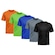 Camiseta Whats Wear Lisa Dry Fit com Proteção Solar UV - Masculina - 5 Unds PRETO/LARANJA