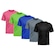 Camiseta Whats Wear Lisa Dry Fit com Proteção Solar UV - Masculina - 5 Unds PRETO/ROSA