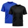 Camiseta Whats Wear Lisa Dry Fit com Proteção Solar UV - Masculina - 2 Unds PRETO/AZUL