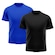 Camiseta Whats Wear Raglan Dry Fit com Proteção Solar UV - Masculina - 2 Unds PRETO/AZUL