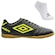 Chuteira Futsal Umbro Class + Par de Meias - Adulto PRETO/VERDE