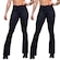 Calças Flare Bailarina Belmento Suplex Cintura Alta - Feminina - 2 Unda PRETO