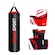 Kit Saco de Pancada Stylo Sport Profissional - 120cm + Luvas Bate Saco - Infantil + Luvas Bate Saco - Adulto Vermelho/Preto