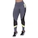 Calça Legging Orbis Fitness Polimiada Recortes Tela e Neon - Feminina CINZA CLA/AMARELO