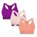 Kit Top Puma Nadador Sem Costura - Feminino - 3 Unidades Rosa/Roxo Esc