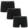 Kit de Cuecas Boxer Selene Algodão Plus Size - 3 Unidades - Masculina PRETO