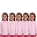 Kit Camisetas Manga Longa Dellas Fit Térmica - 5 Unidades - Infantil ROSA