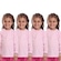 Kit Camisetas Manga Longa Dellas Fit Térmica - 4 Unidades - Infantil ROSA