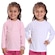 Kit Camisetas Manga Longa Dellas Fit Térmica - 2 Unidades - Infantil BRANCO/ROSA