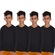 Kit Camisetas Manga Longa Dellas Fit Térmica - 4 Unidades - Infantil PRETO