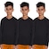 Kit Camisetas Manga Longa Dellas Fit Térmica - 3 Unidades - Infantil PRETO