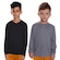 Kit Camisetas Manga Longa Dellas Fit Térmica - 2 Unidades - Infantil PRETO/CINZA