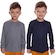 Kit Camisetas Manga Longa Dellas Fit Térmica - 2 Unidades - Infantil CINZA/AZUL
