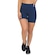 Shorts Manalinda Cós Alto - Feminino AZUL ESCURO