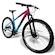 Bicicleta Aro 29 Ksw XLT 100 Aluminio - Freio a Disco - Câmbios Shimano - 21 Marchas ROXO ESC/AZUL
