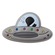 Acessório para Sandália Crocs Jibbitz Disco Voador BRANCO