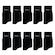 Kit de Meias Cano Curto Mash Esportiva com 10 Pares - Adulto PRETO