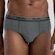 Cueca Slip Mash Cotton Algodão Elástico - Adulto CINZA ESCURO/PRETO