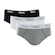 Kit Cuecas Slip Mash Algodão - 3 unidades - Adulto CINZA/CINZA CLA