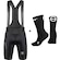 Bretelle de Ciclismo Free Force Endurance Gel + Meia Cano Médio ERT 38 a 42 - Masculino PRETO