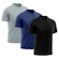 Kit Camiseta Rony Versátil Dry Fit - 3 Unidades - Masculina CINZA/PRETO