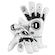Luva de Goleiro Campo e Society N1 Horus Profissional - Adulto BRANCO