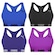 Kit Top Fitness Puma Nadador sem Costura - Feminino - 4 unidades AZUL ESC/ROXO