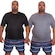 Kit de Camisas Térmica Dellas Fit Dry Fit Plus Size com Proteção Solar Uv - 2 Unidades - Masculina PRETO/CINZA