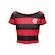Blusa Cropped do Flamengo Braziline Vibe - Feminina VERMELHO/PRETO