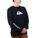 Blusão de Moletom Masculino Quiksilver Comp Logo Careca - Masculina PRETO
